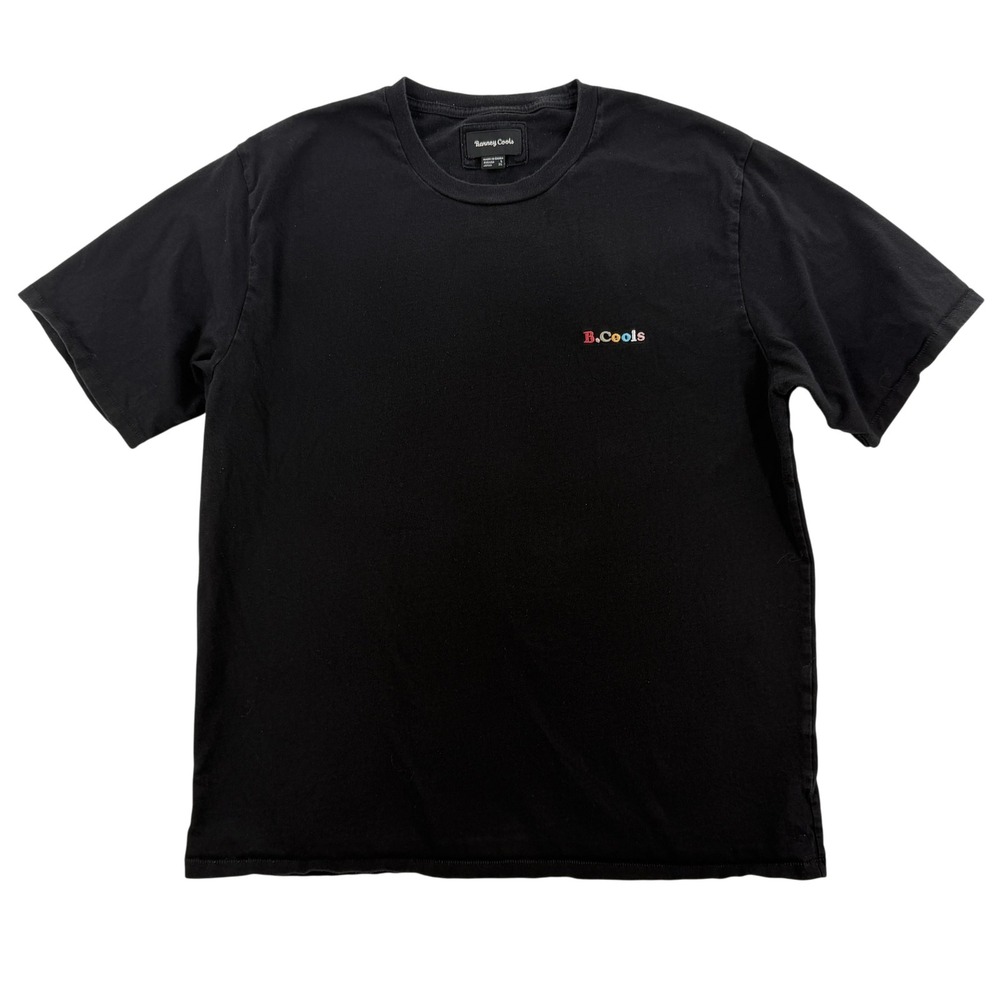 Barney Cools Shirt Mens Large Black Embroidered B.Cools‎ Logo Cotton Tee Casual